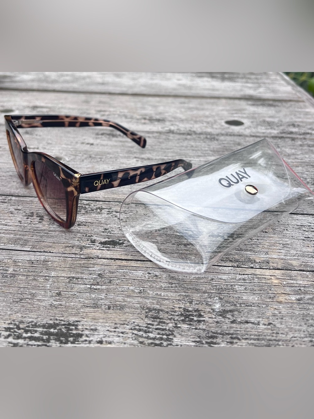 Quay Australia Tortoise Shell Gradient Lens Women's Sunglasses - Brown - Picture 2 of 4